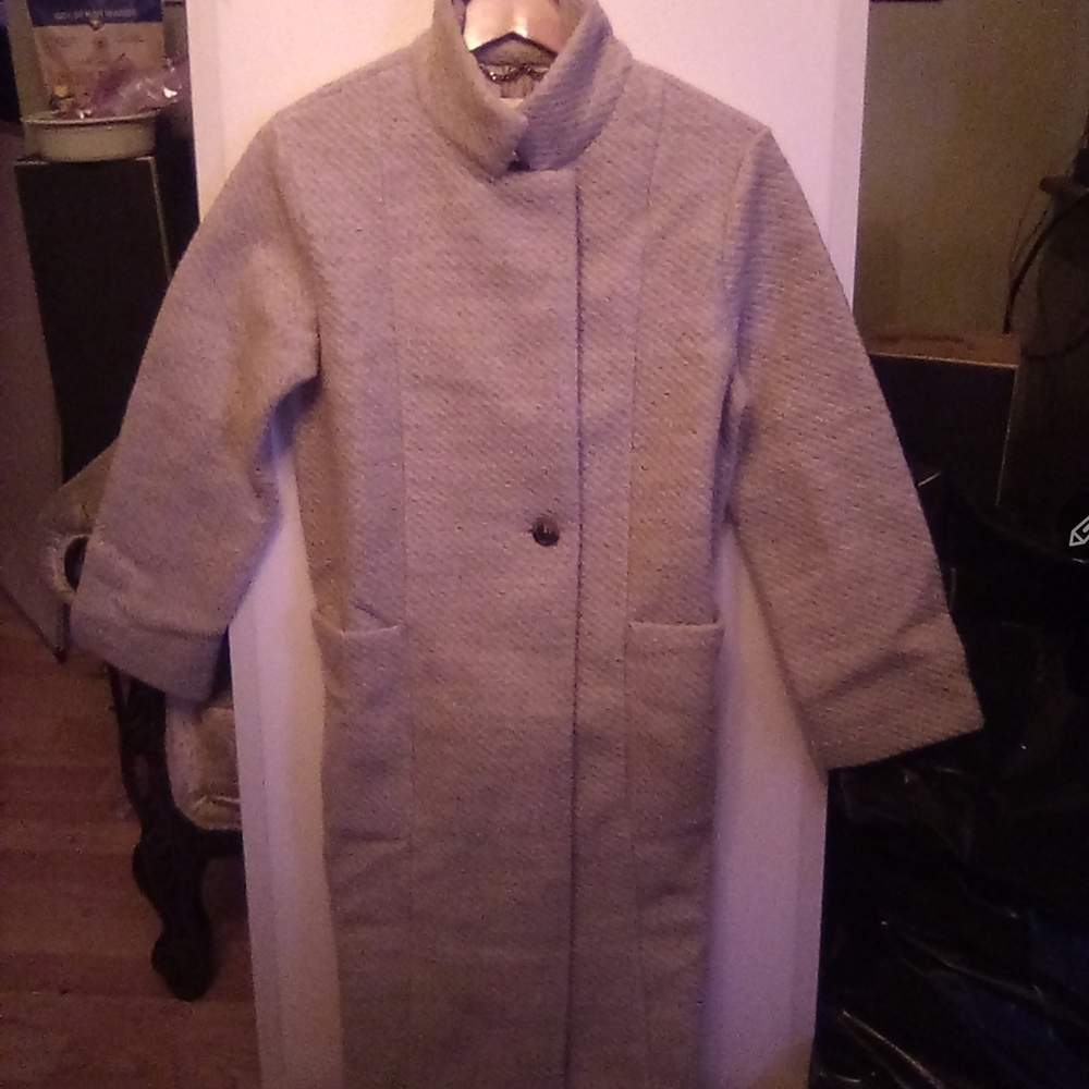 Banana Republic Textured Cream/Lt Beige XS Wms Twill Trench Coat NWT MSRP $180